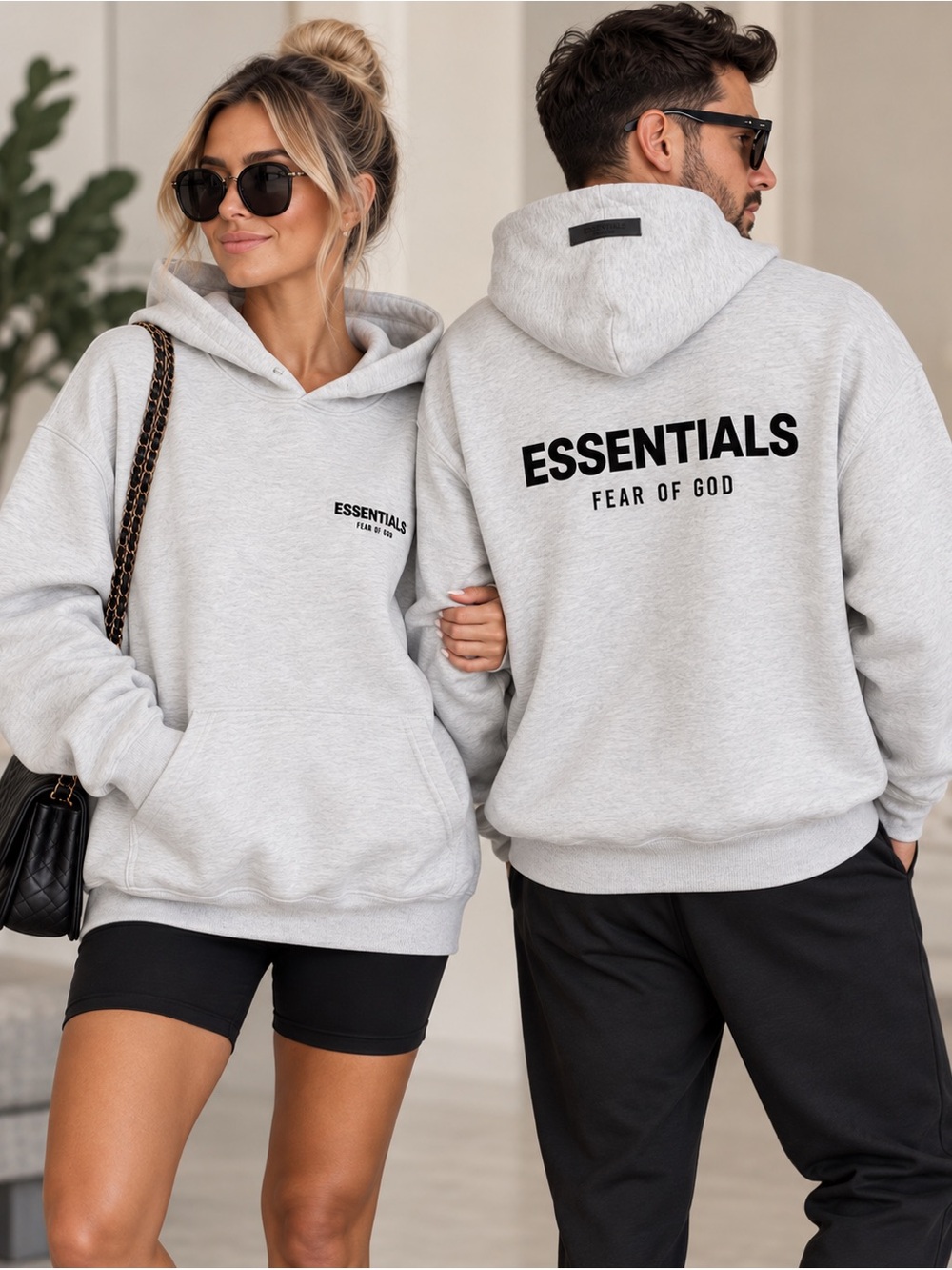 Fear of God ESSENTIALS Light Oatmeal Oversized Hoodie UNISEX 💫